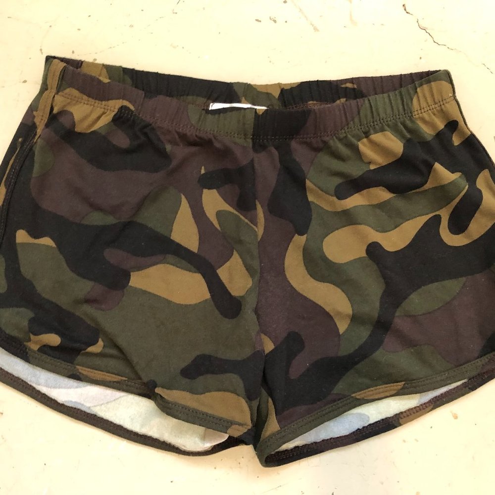 Popular 21 Small Women's Camo Print Casual Loungewear Shorts